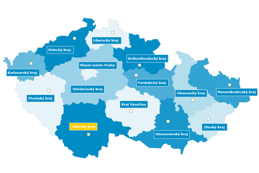 Karte mit Beraterregionen