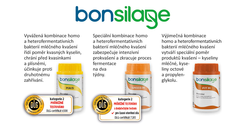 Přehled výrobků bonsilage pro silážování kukuřice